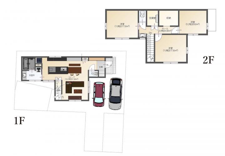 【全館空調搭載！高性能デザイナーズハウス】-町田市金井--間取り-1